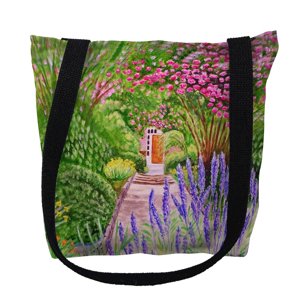 Garden Door Small Tote Bag 13x13. Picture 1