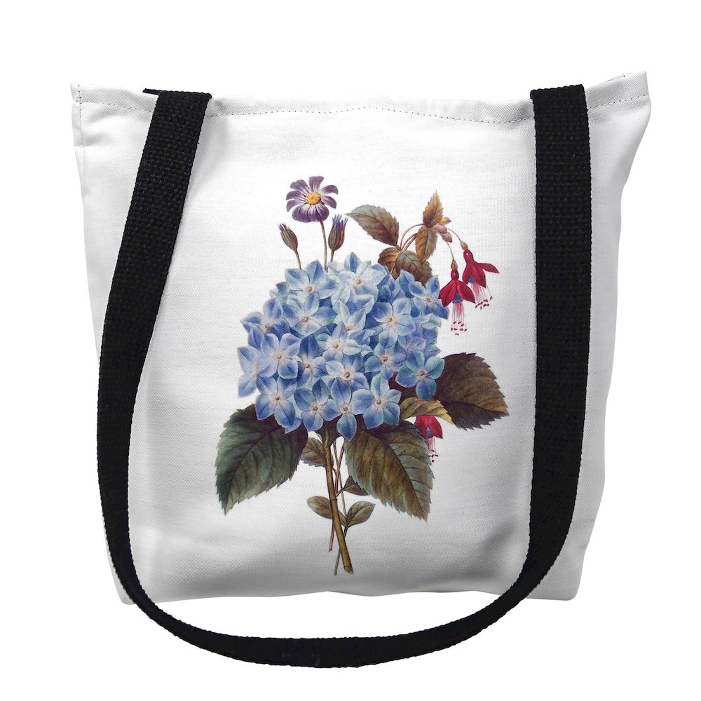 Blue Hydrangea Medium Tote Bag 16x16. Picture 1