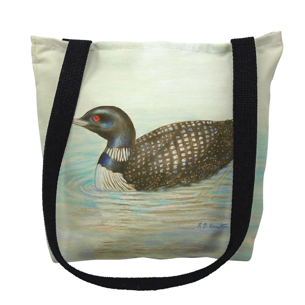 Loon Medium Tote Bag 16x16. Picture 1