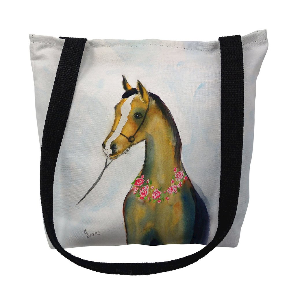 Horse & Garland Small Tote Bag 13x13. Picture 1