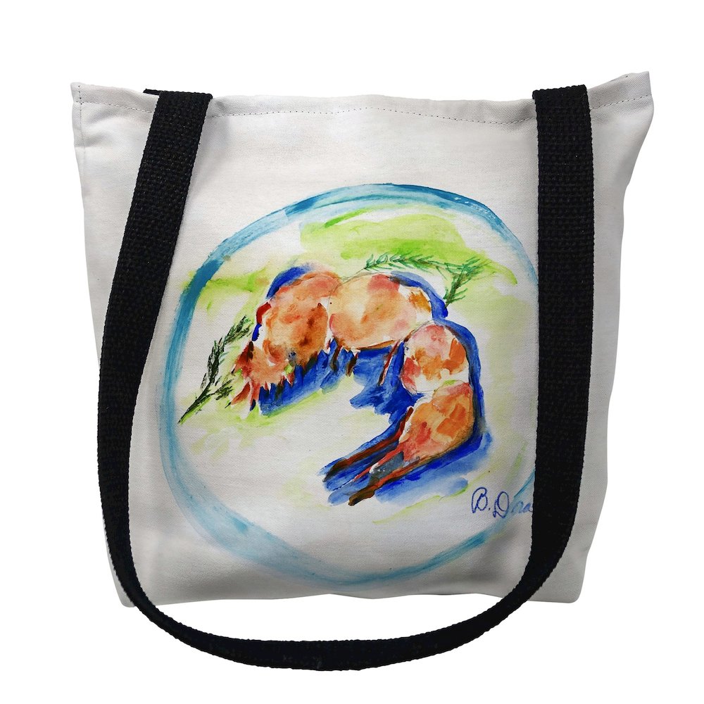 Shrimp Plate Small Tote Bag 13x13. Picture 1