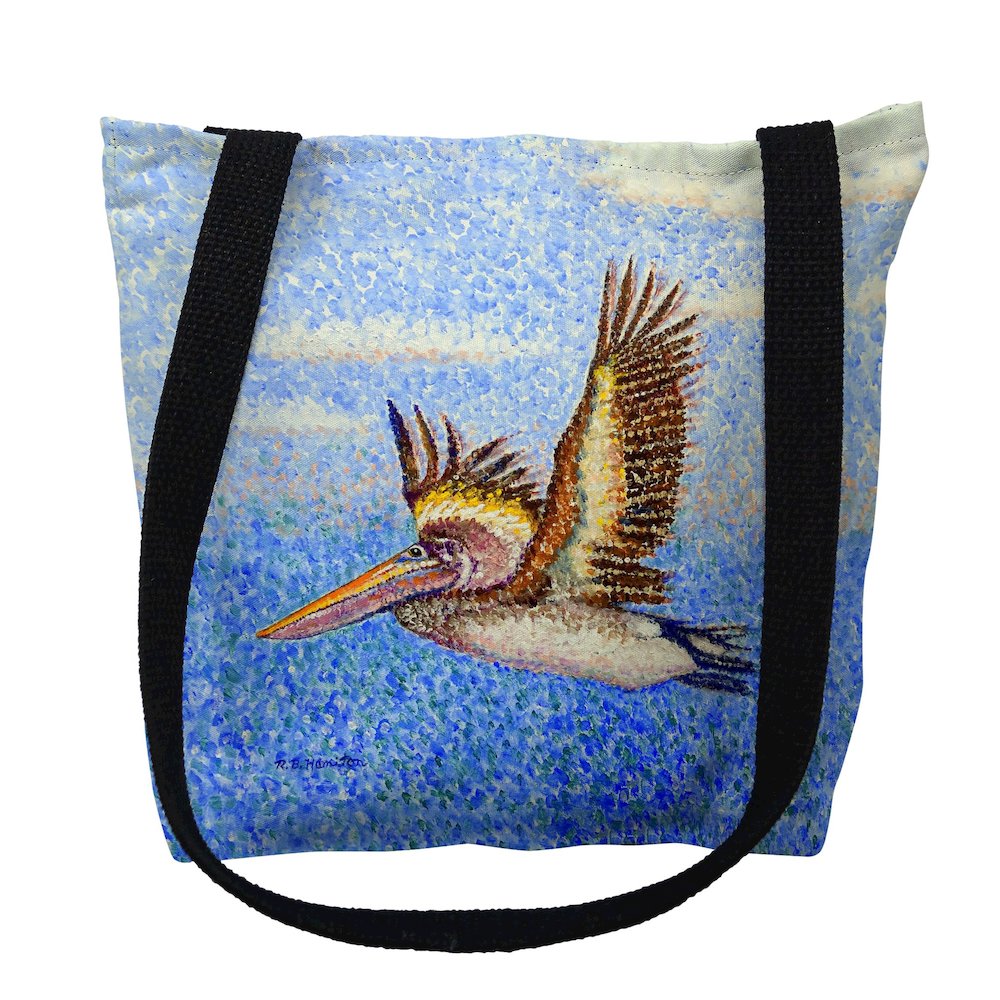 Flying Pelican Medium Tote Bag 16x16. Picture 1