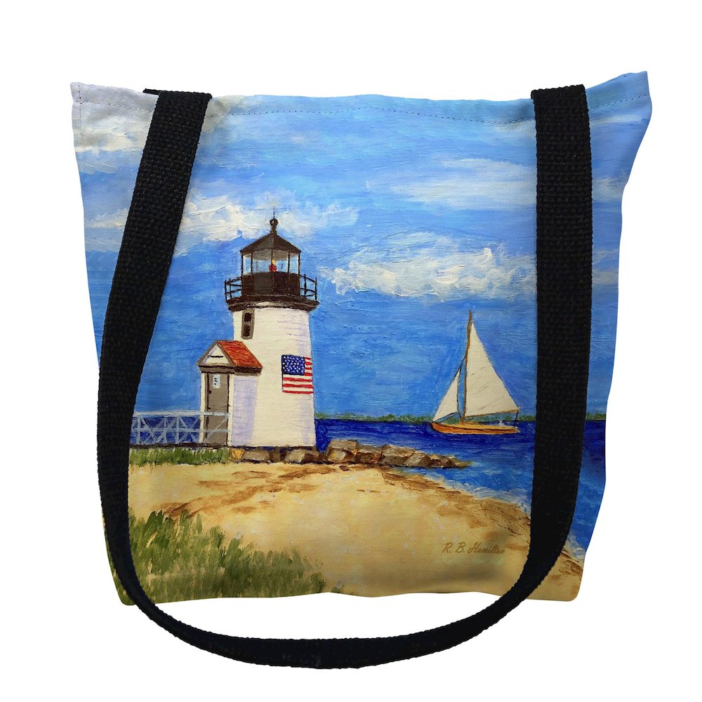 Brant Point Lighthouse, MA Small Tote Bag 13x13. Picture 1