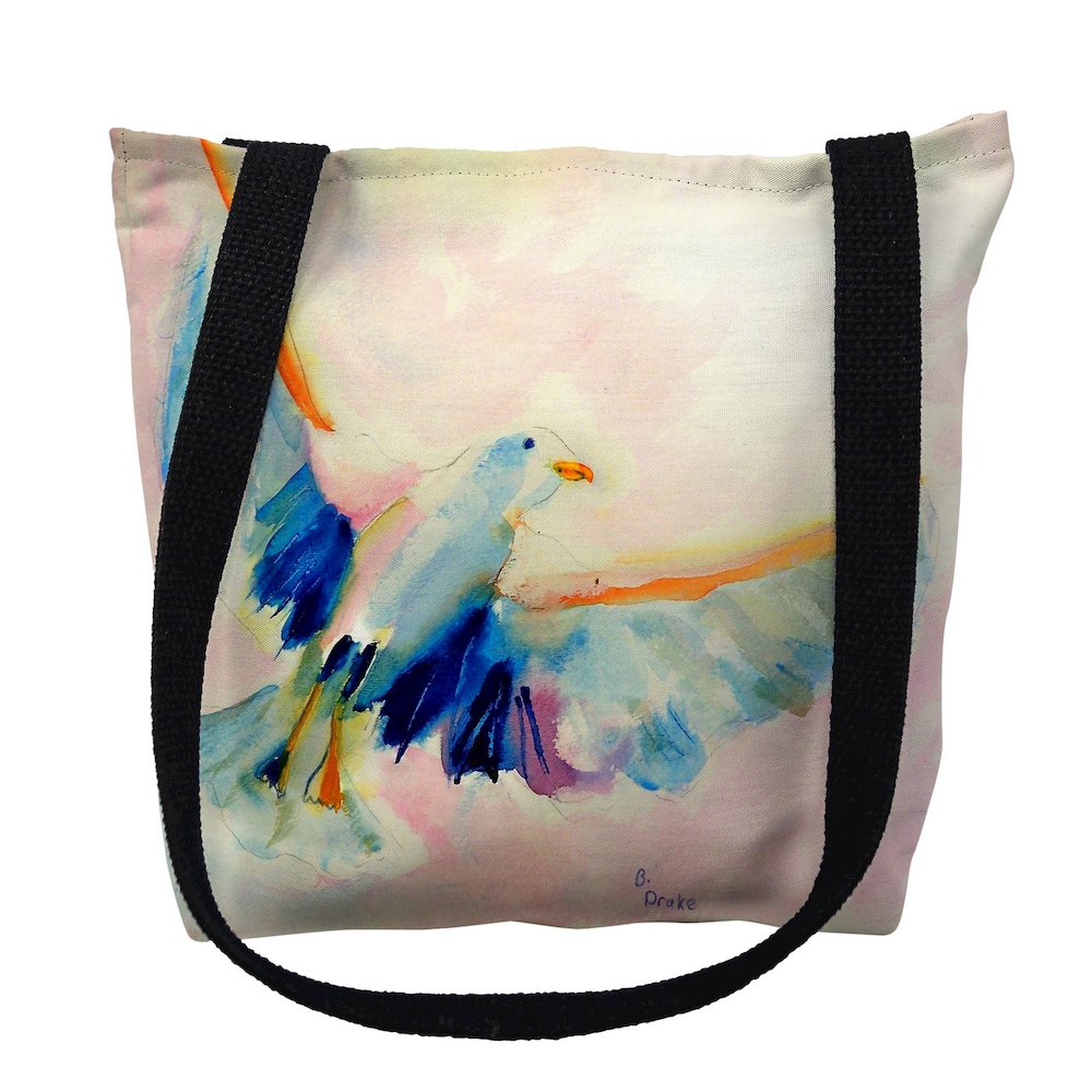 Flying Gull Small Tote Bag 13x13. Picture 1