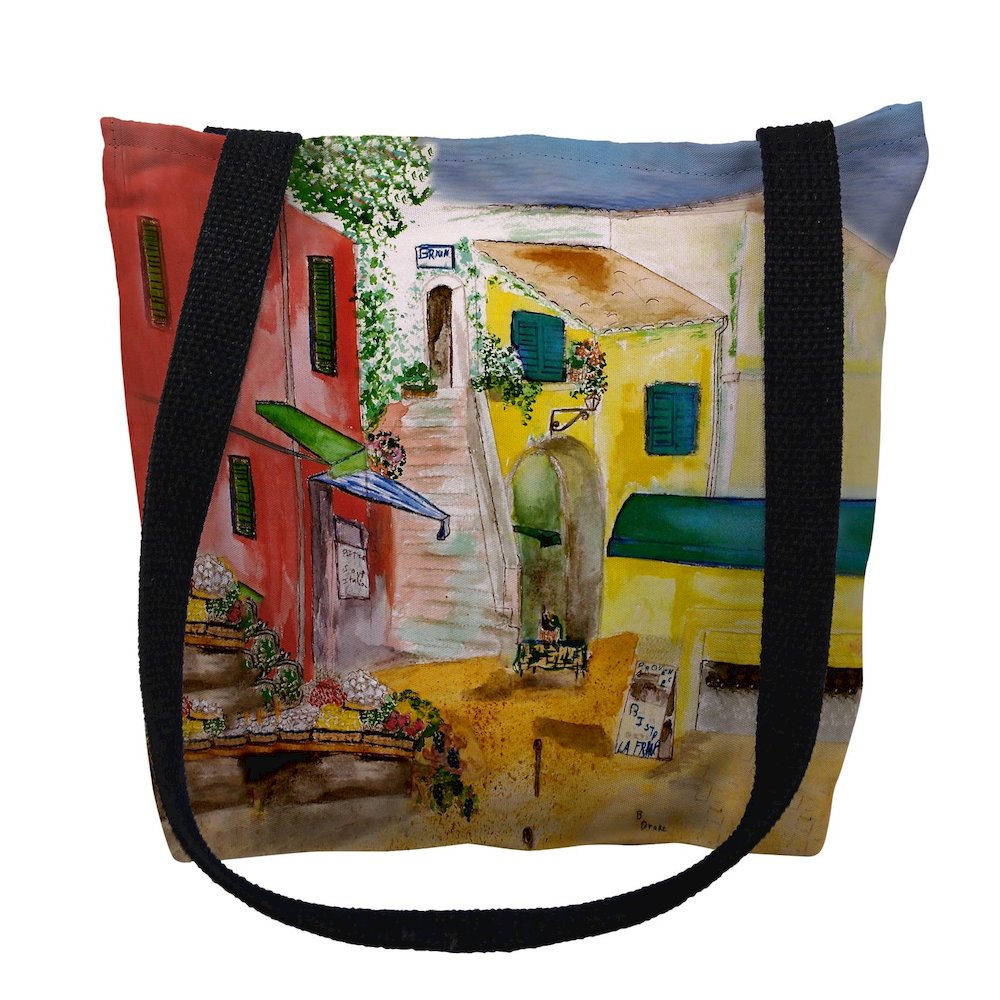 Paris Bistro Large Tote Bag 18x18. Picture 1