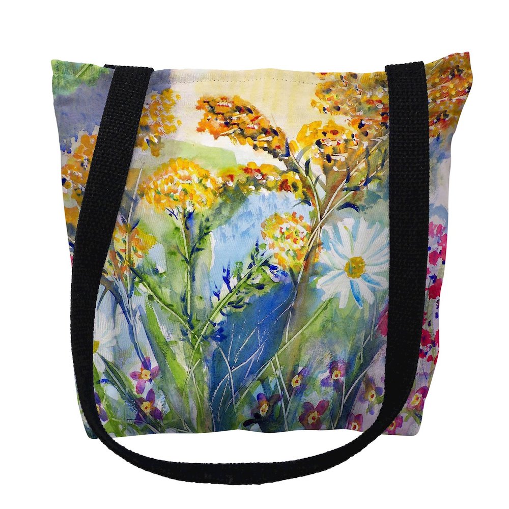 Wild Flowers Small Tote Bag 13x13. Picture 1