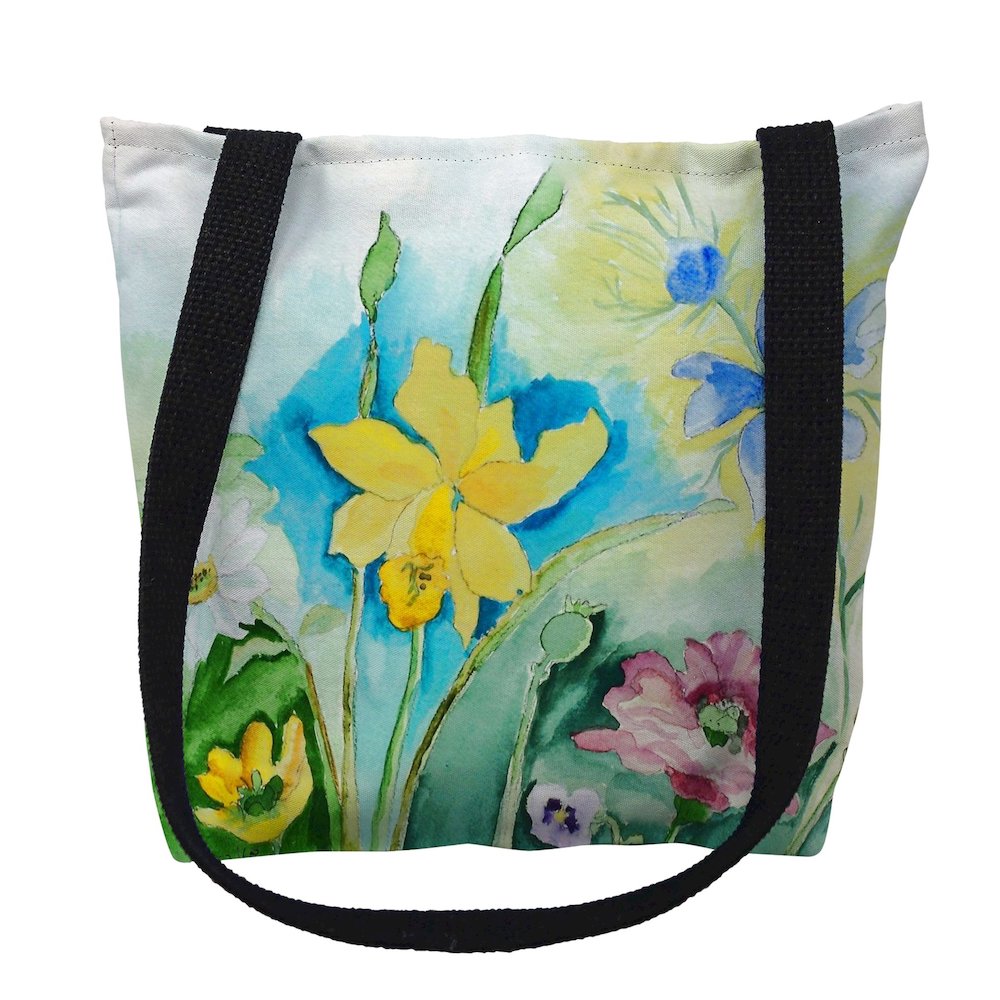 Betsy's Florals Medium Tote Bag 16x16. Picture 1