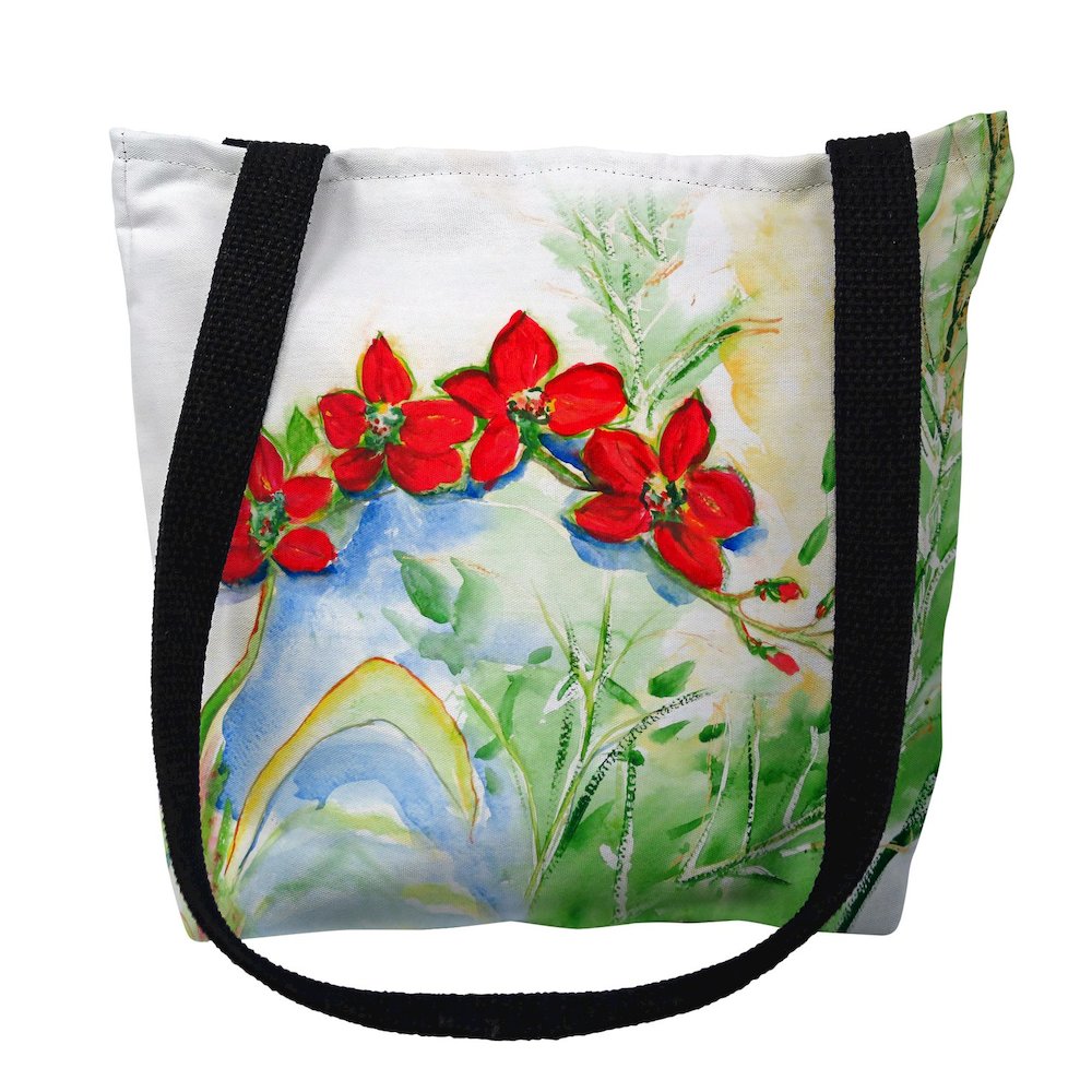 Red Orchids Small Tote Bag 13x13. Picture 1