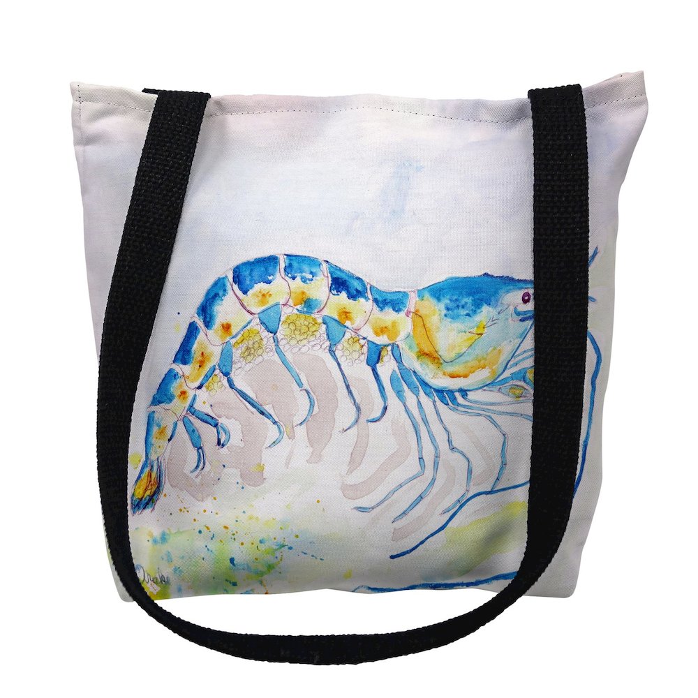 Blue Shrimp Large Tote Bag 18x18. Picture 1