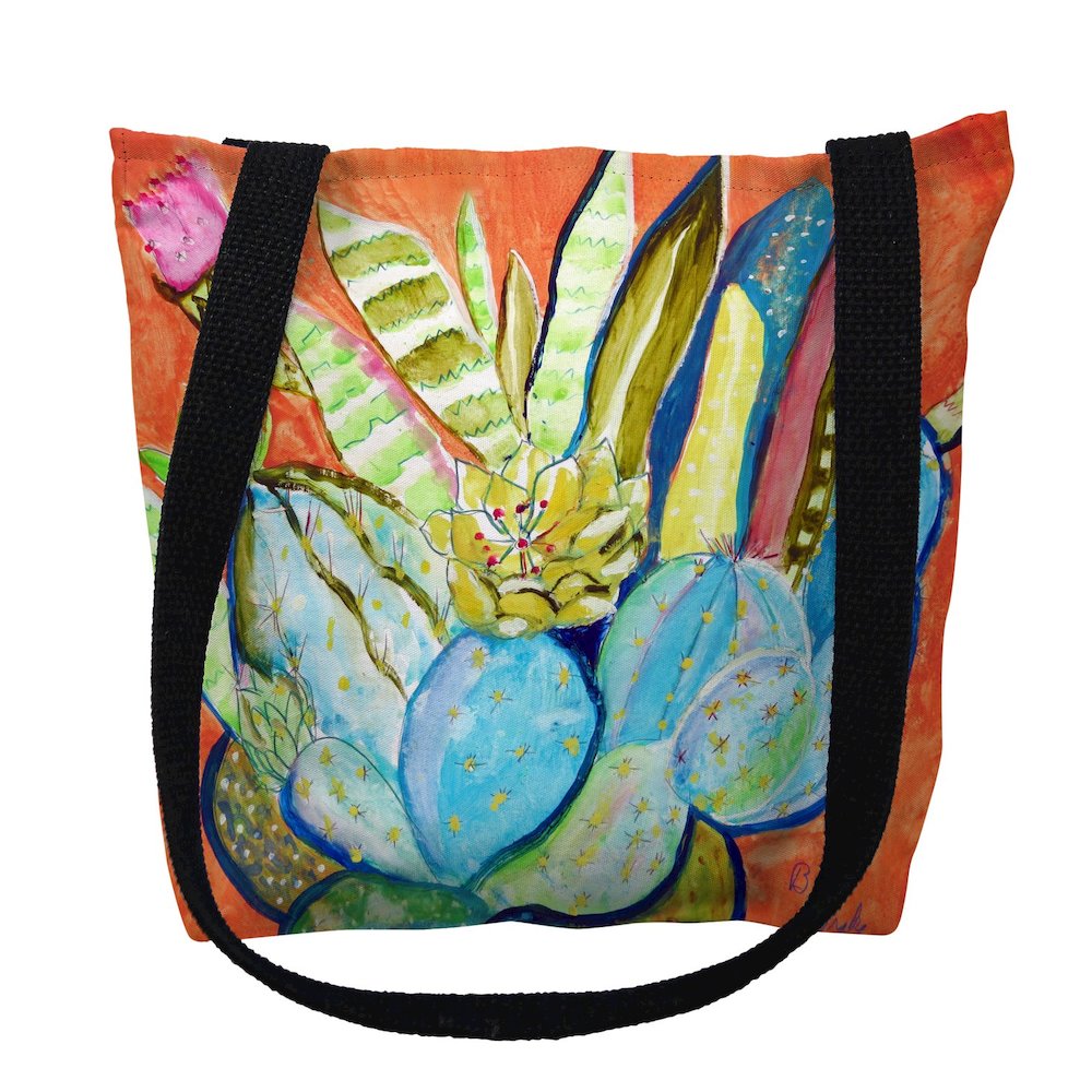 Cactus I Large Tote Bag 18x18. Picture 1