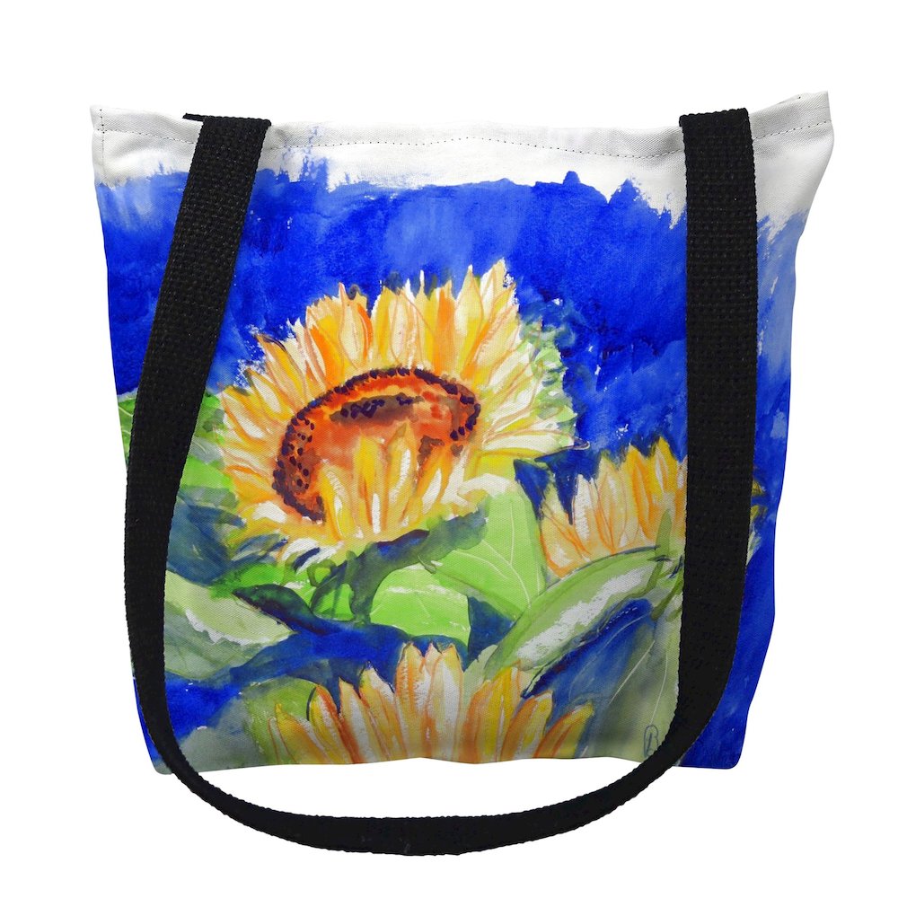 Gold Rising SunFlower Medium Tote Bag 16x16. Picture 1