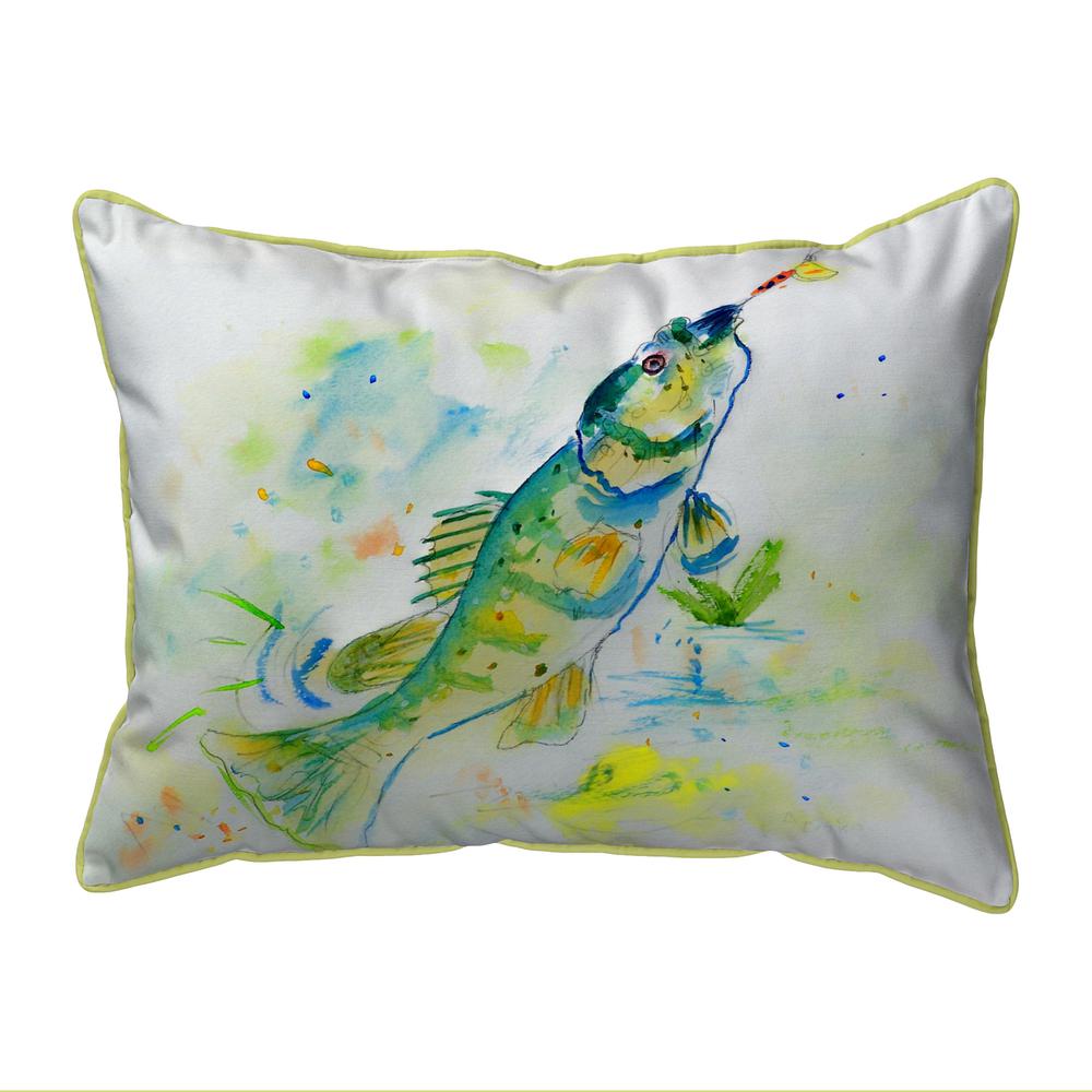 Yellow Perch Extra Large Zippered Pillow 20x24. Picture 1