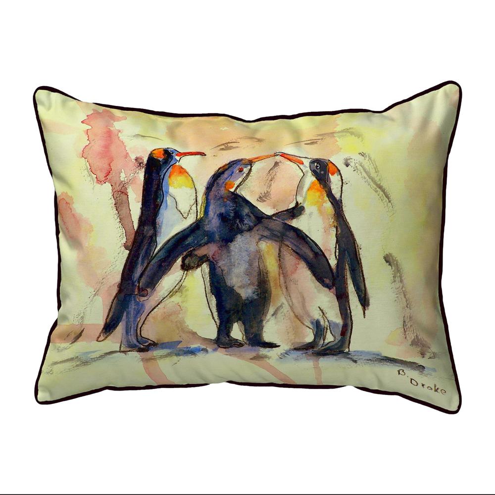 Penguins Extra Large Zippered Pillow 20x24. Picture 1