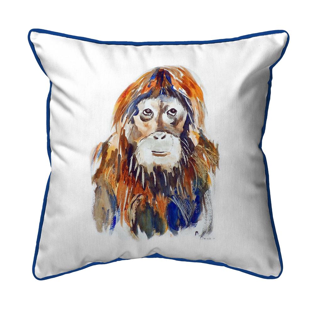 Orangutan Extra Large Zippered Pillow 22x22. Picture 1