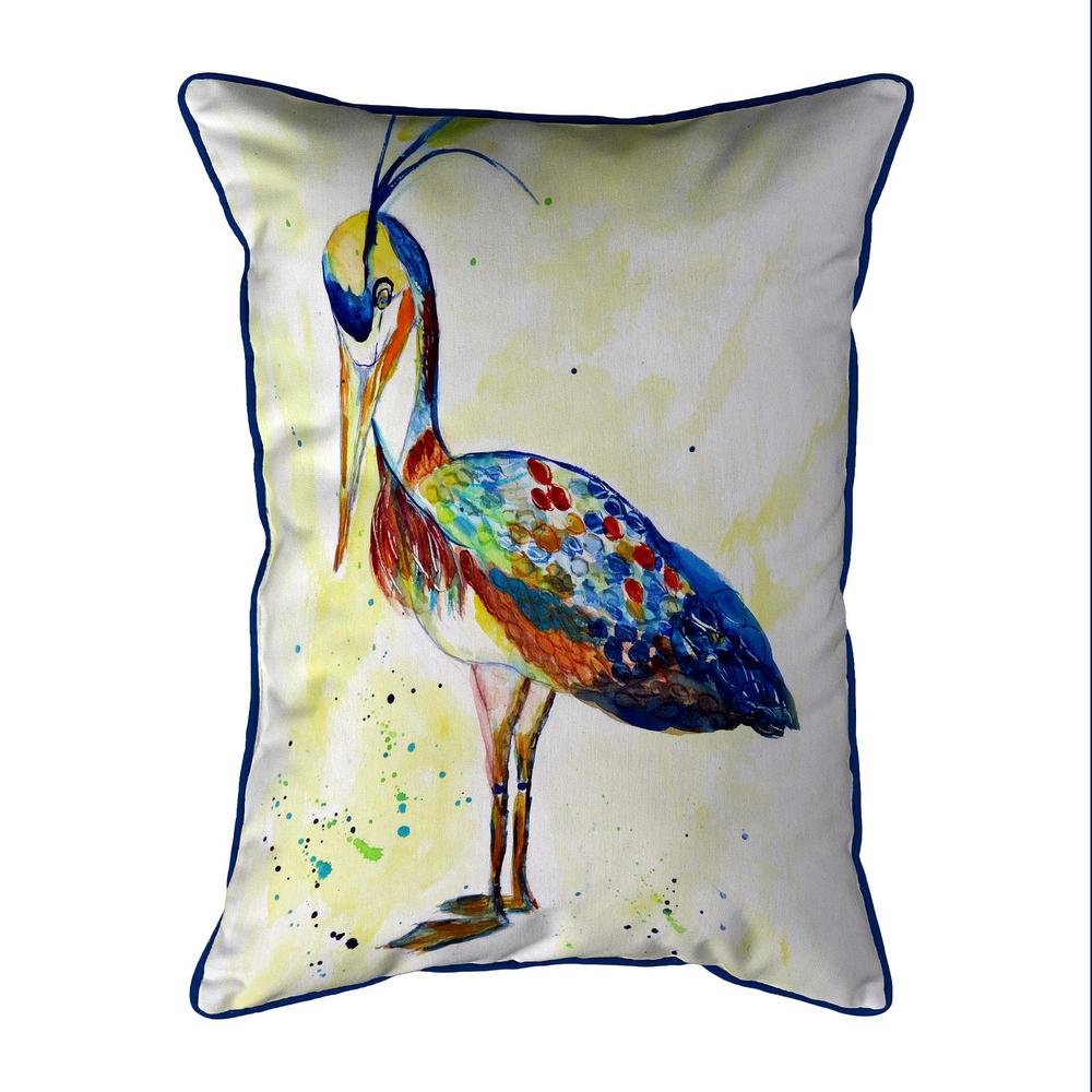 Fancy Heron Extra Large Zippered Pillow 20x24. Picture 1