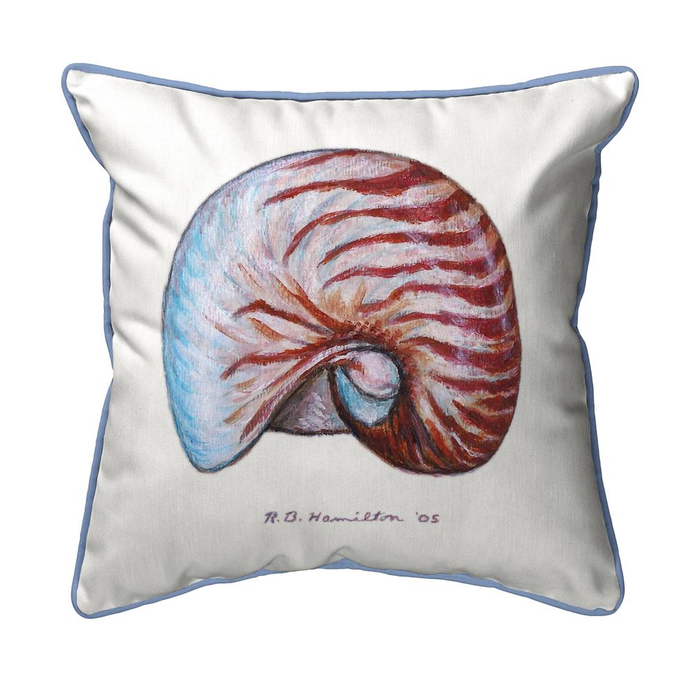 Nautilus Shell Extra Large Zippered Pillow 22x22. Picture 1