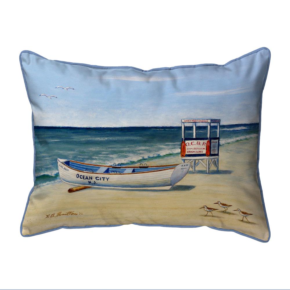 Ocean City Lifeguard Stand Extra Large Zippered Pillow 20x24. Picture 1