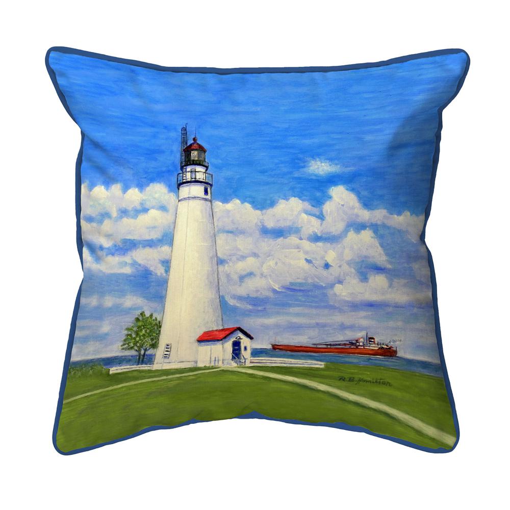 Fort Gratiot Lighthouse, MI Extra Large Zippered Pillow 22x22. Picture 1