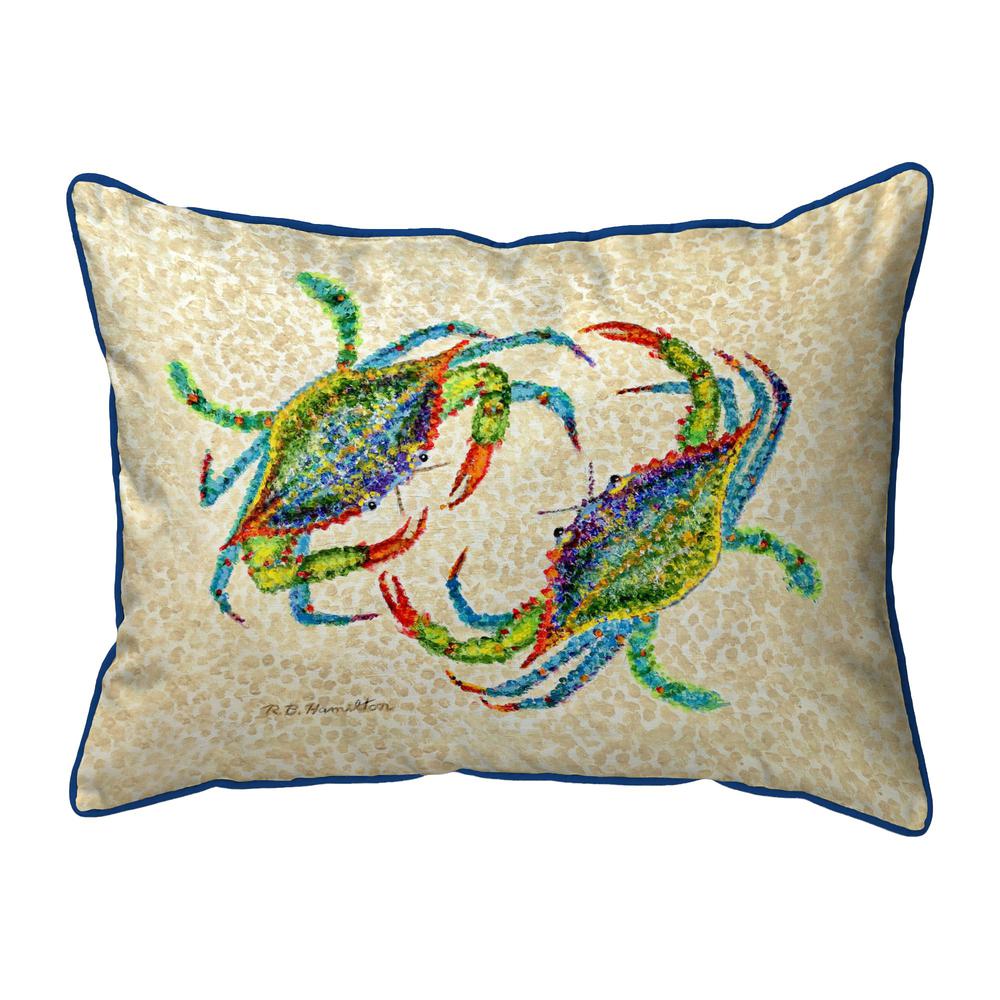 Crab Dance Extra Large Zippered Pillow 20x24. Picture 1