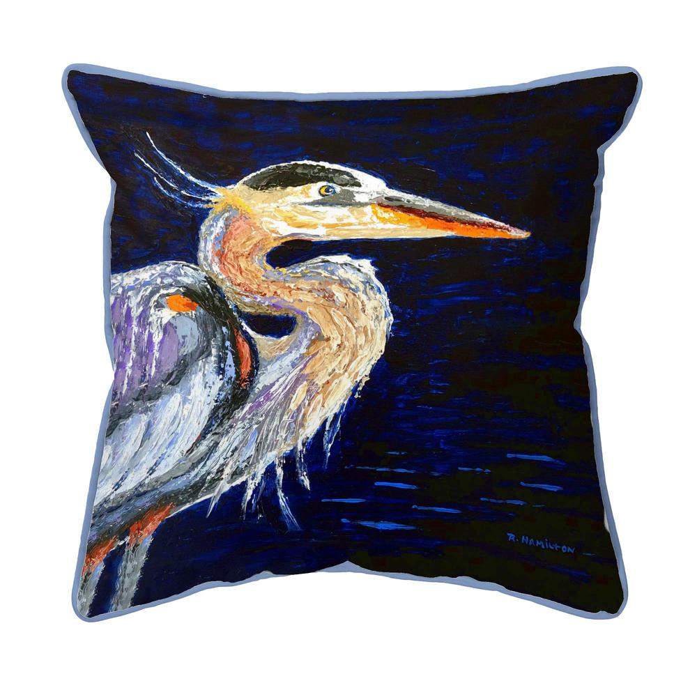 Palette Blue Heron Extra Large Zippered Pillow 22x22. Picture 1