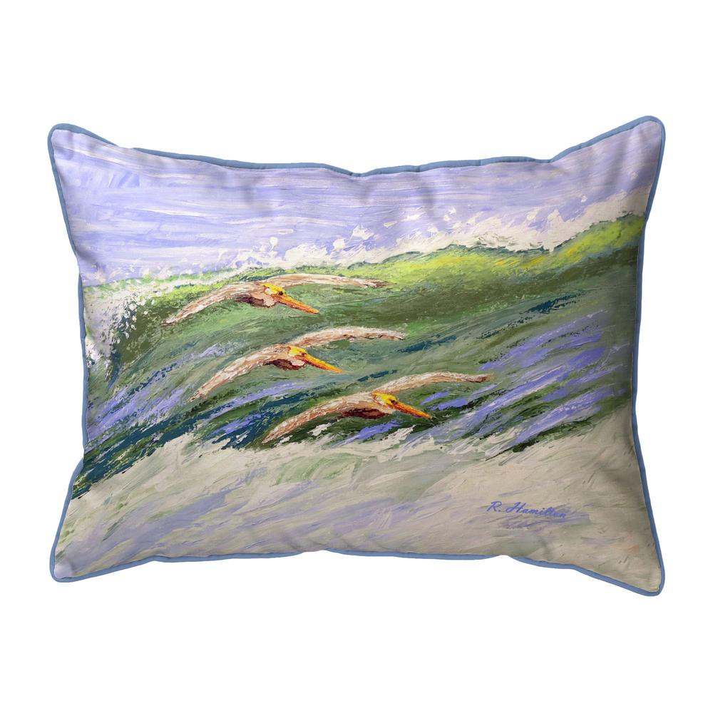 Pelicans Cruising Extra Large Zippered Pillow 20x24. Picture 1