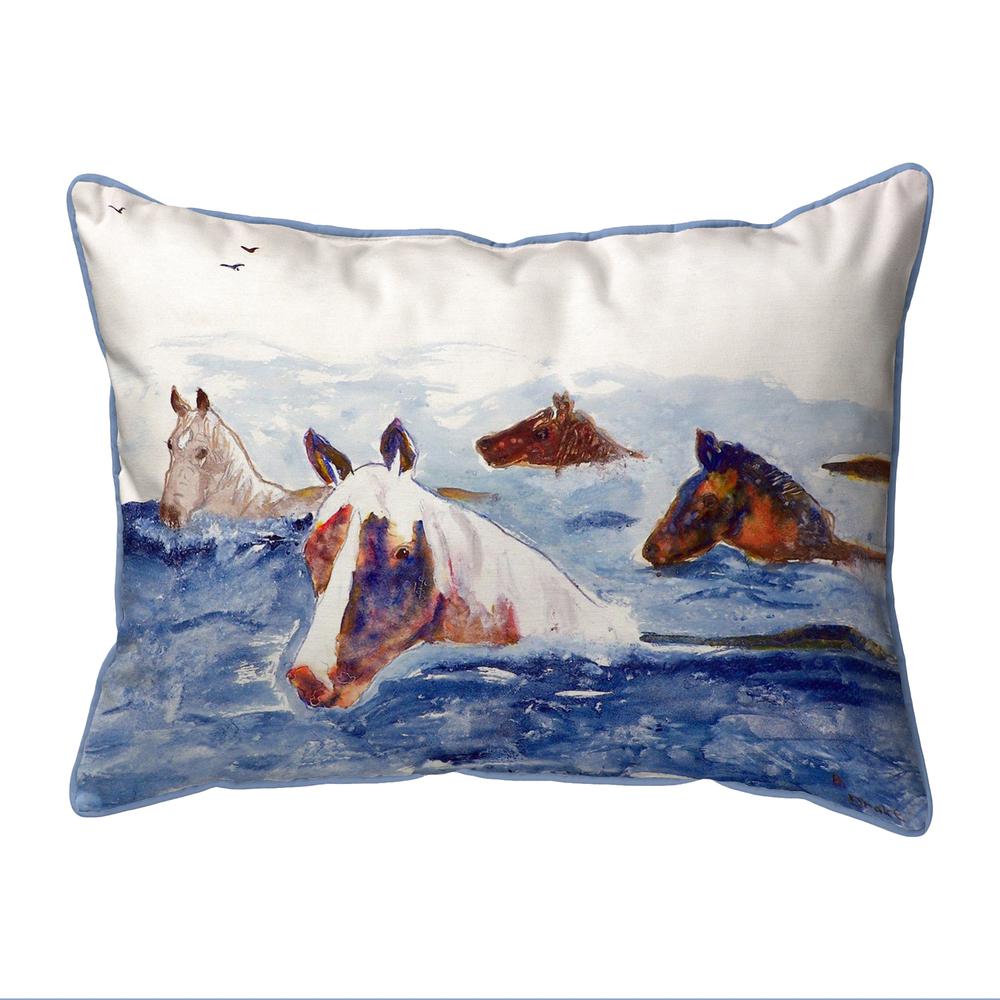 Chincoteague Ponies Extra Large Zippered Pillow 20x24. Picture 1
