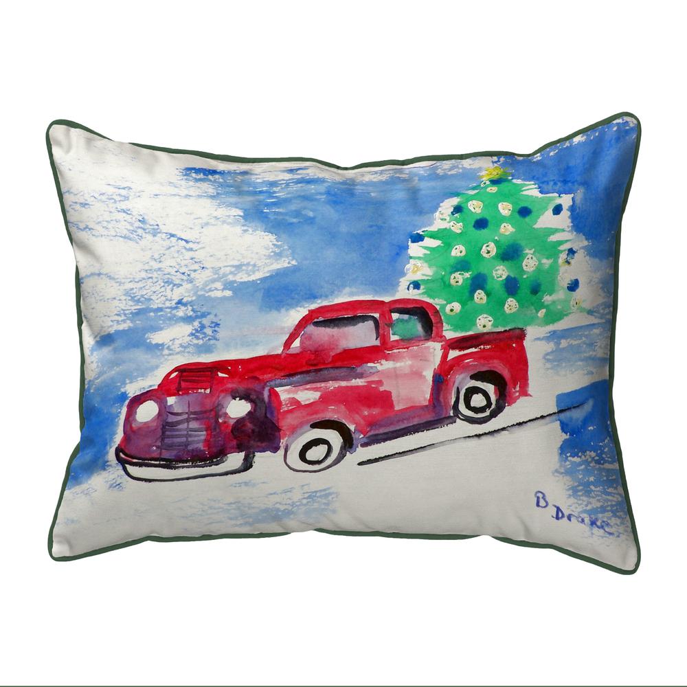Truck & Tree Extra Large Zippered Pillow 20x24. Picture 1