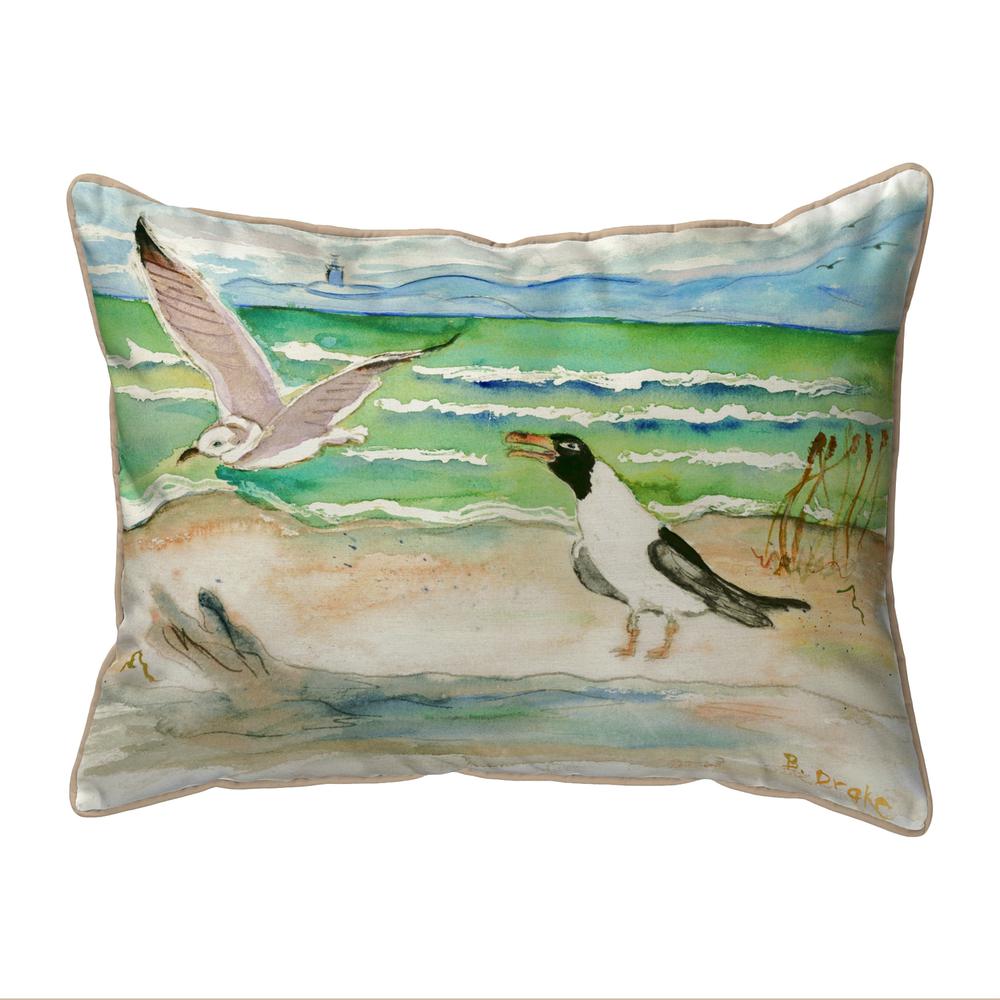 Seagulls Extra Large Zippered Pillow 20x24. Picture 1