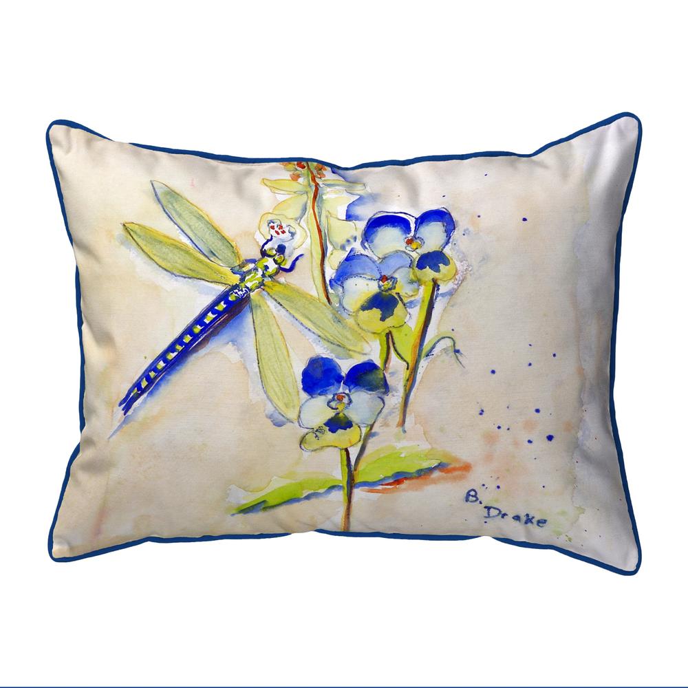 Blue DragonFly Extra Large Zippered Pillow 20x24. Picture 1