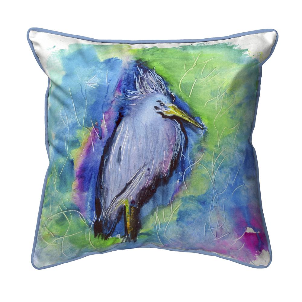 Little Blue Heron Extra Large Zippered Pillow 22x22. Picture 1