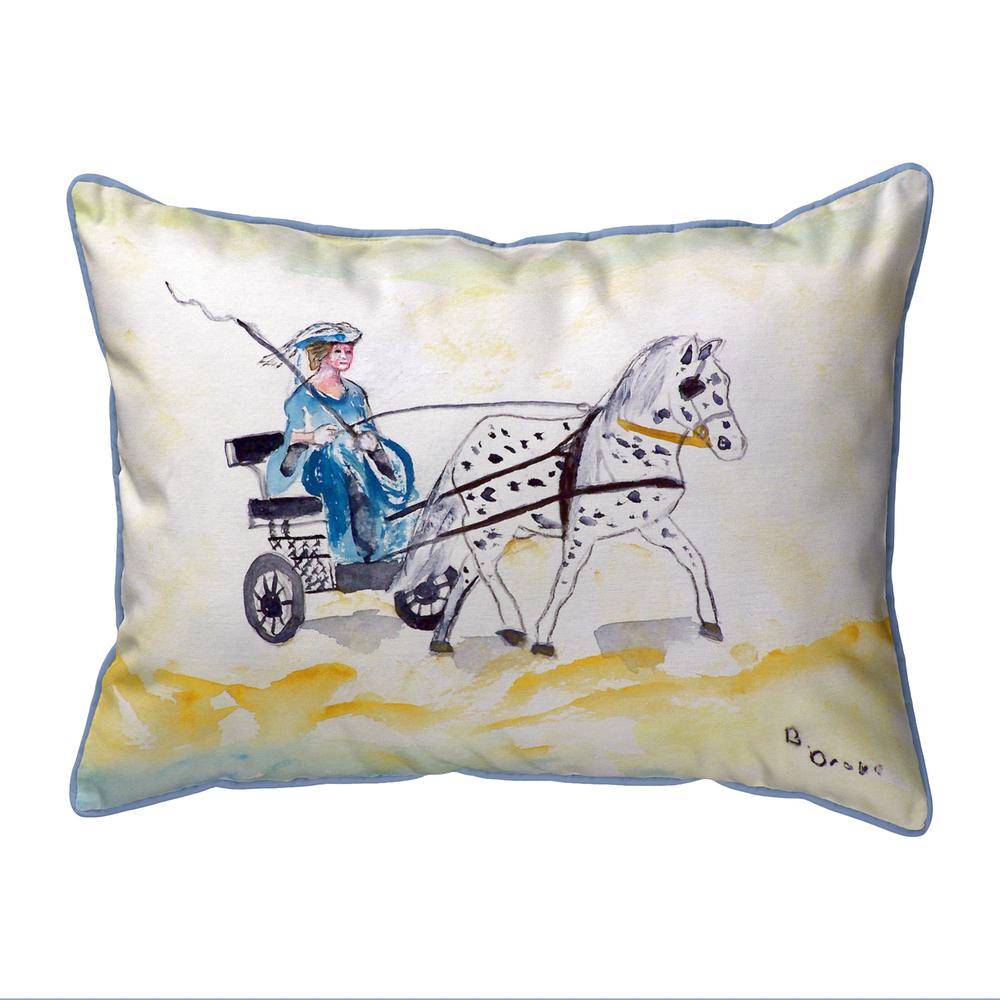 Carriage & Horse Extra Large Zippered Pillow 20x24. Picture 1