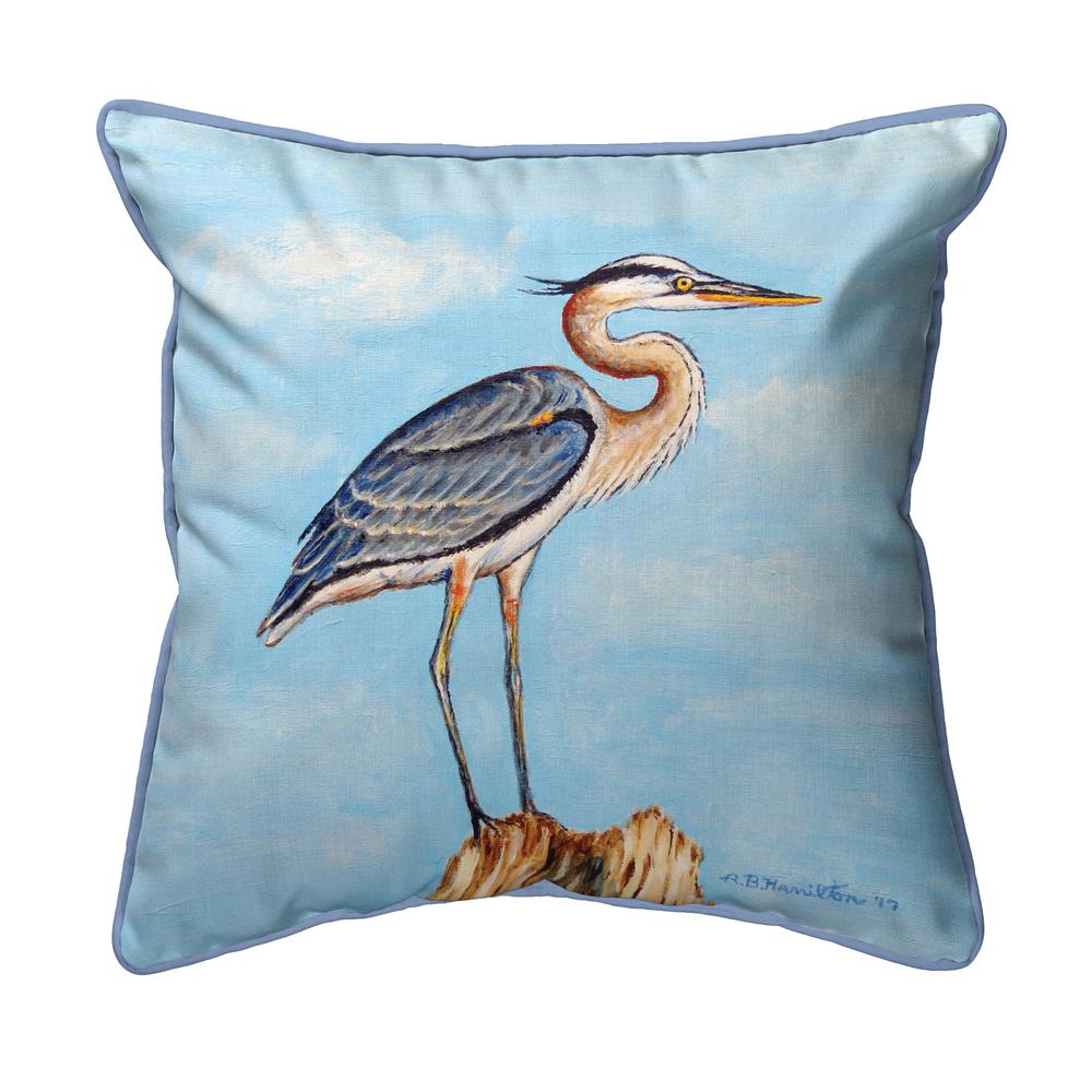 Blue Heron on Stump Extra Large Pillow 22x22. Picture 1