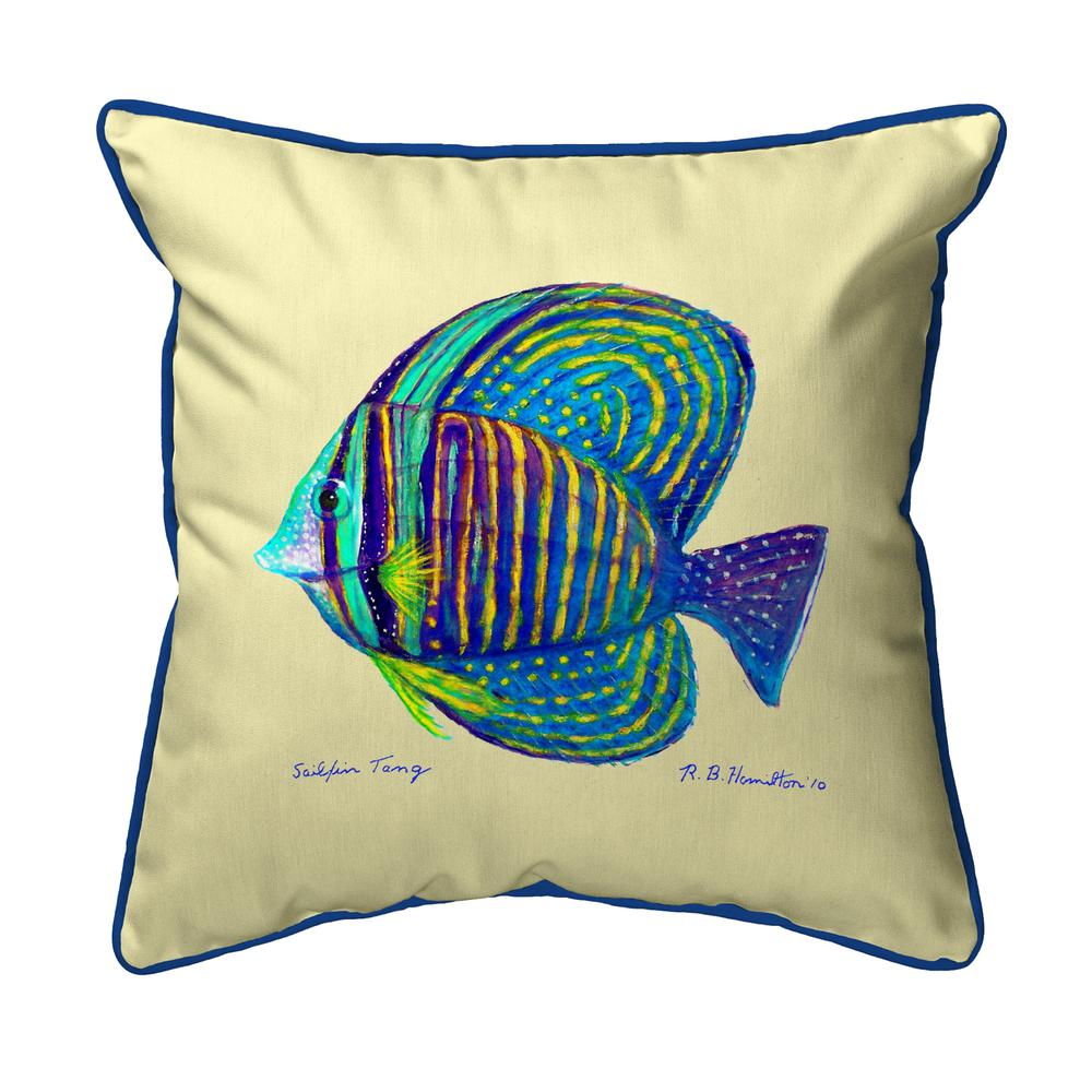 Sailfin Tang - Yellow Extra Large Zippered Pillow 22x22. Picture 1