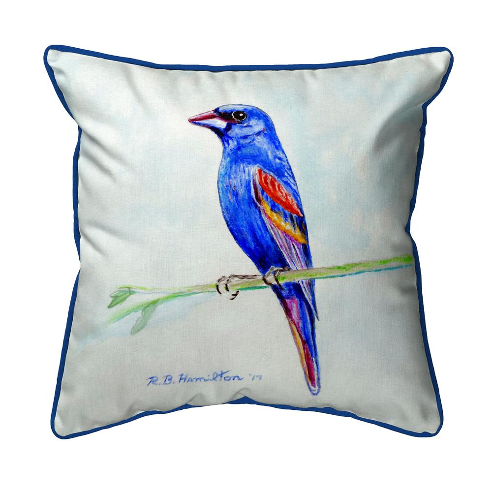 Blue Grosebeak  Indoor/Outdoor Extra Large Pillow 20x24. Picture 1