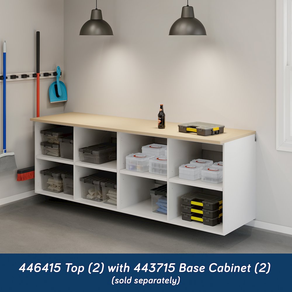 GarageCore Base Cabinet MDF Top, Brown Finish. Picture 7