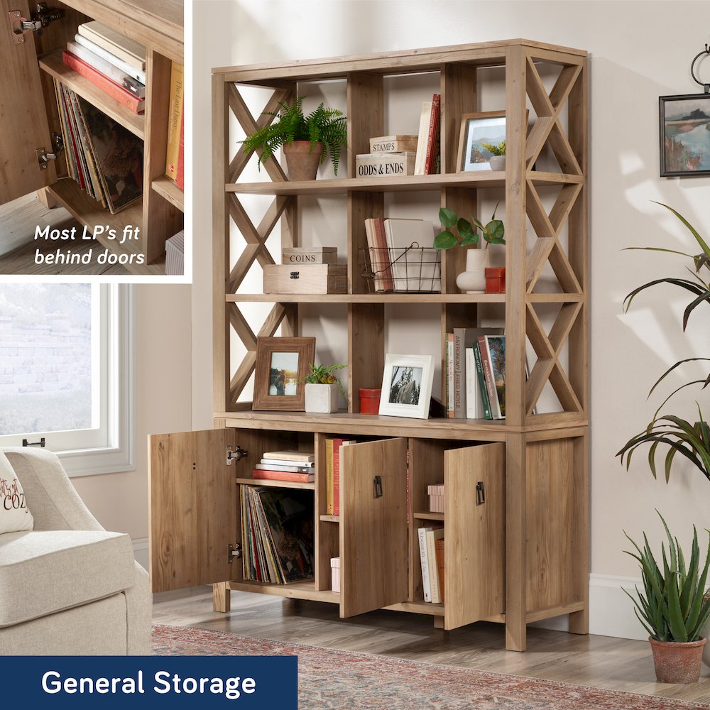 Newberry Lane Storage Organizer, Khaki Pine Finish. Picture 3