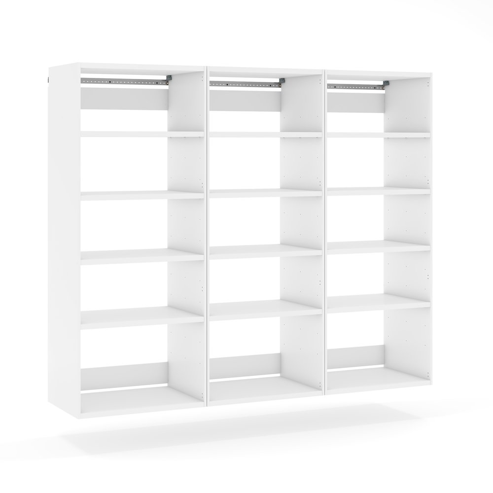GarageCore 3 Deep Cabinets, White Finish. Picture 1