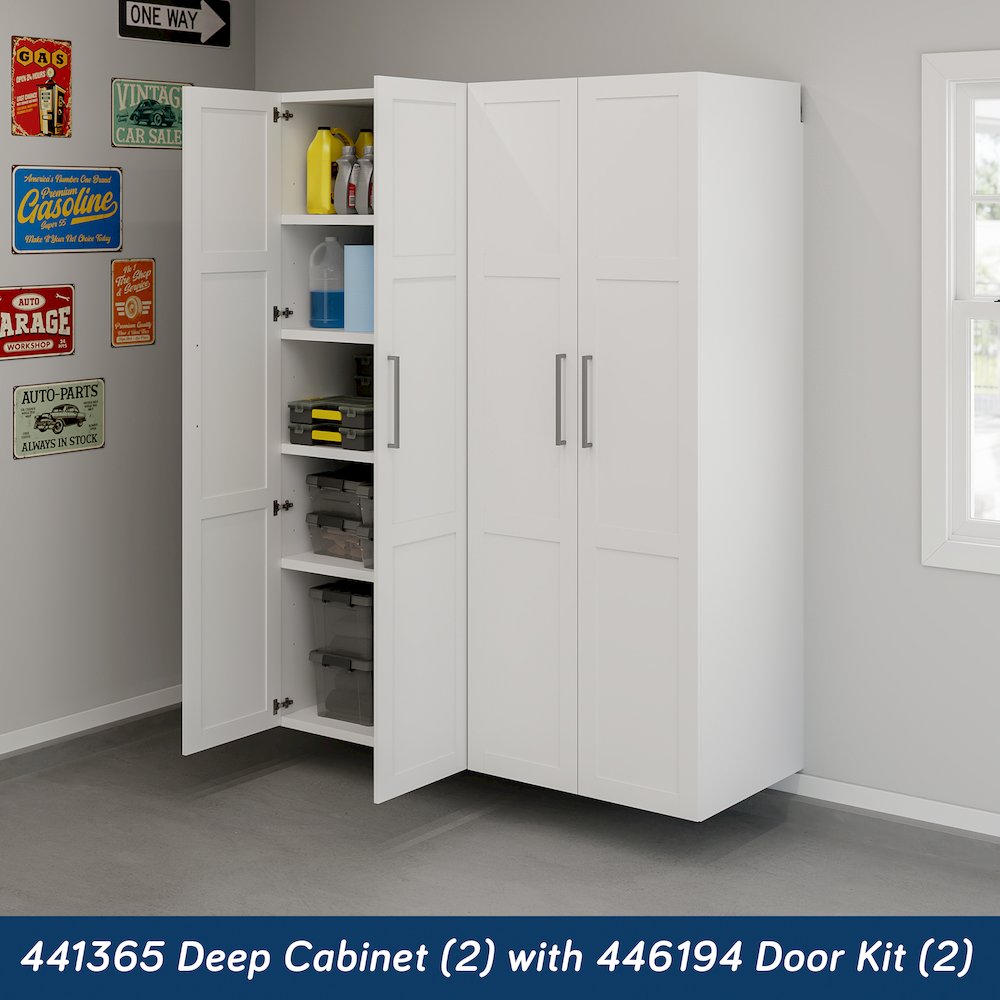GarageCore 83" hx23 d Shelves, White Finish. Picture 7