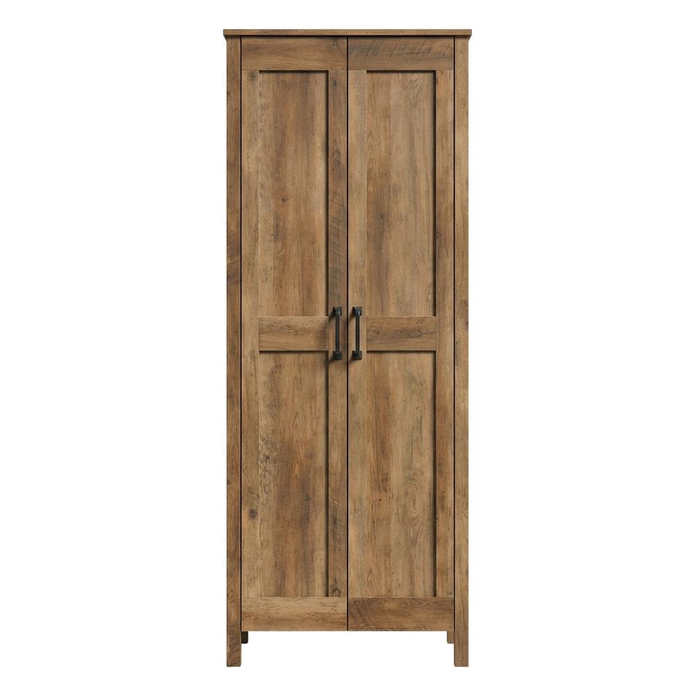 Rustic Pine Finish Storage Cabinet With Country Style And Sturdy Construction. Picture 4