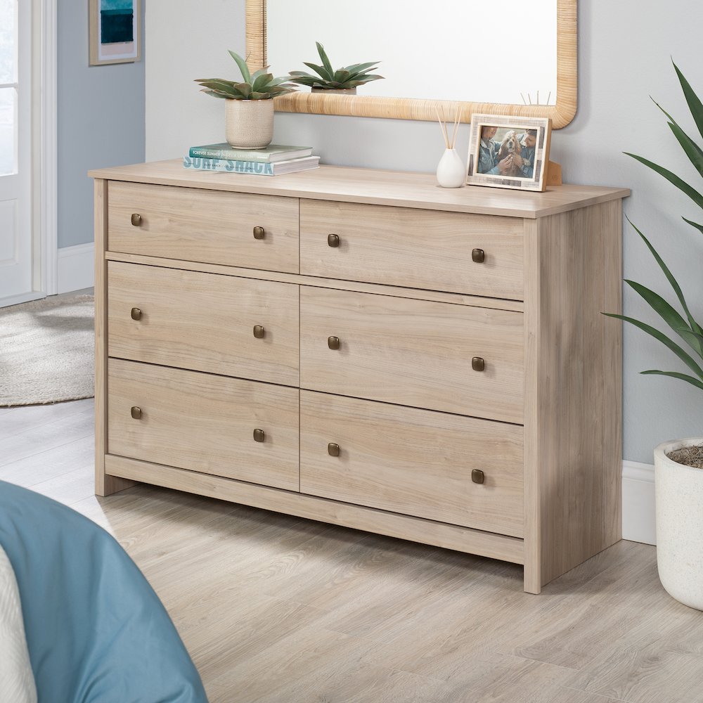 River Ranch 6-Drawer Bedroom Dresser, Harvest Walnut Finish. Picture 2