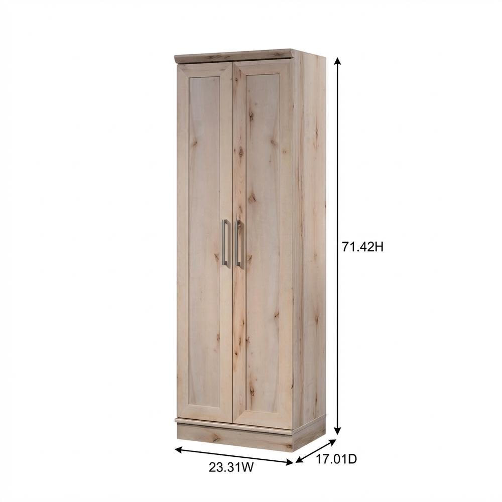 Brown Storage Cabinet With Sleek Rectangle Shape For Organization. Picture 7