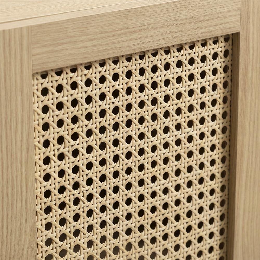 Bohemian Coastal Cottage Storage Cabinet In Ash Finish With Spacious Design. Picture 5