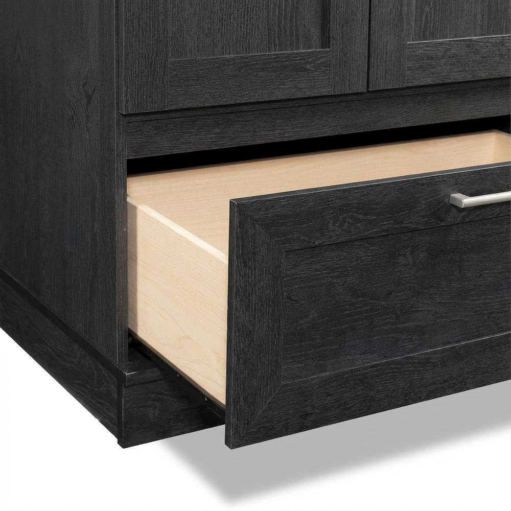 Raven Oak Storage Armoire With Contemporary Style And Spacious Design. Picture 6