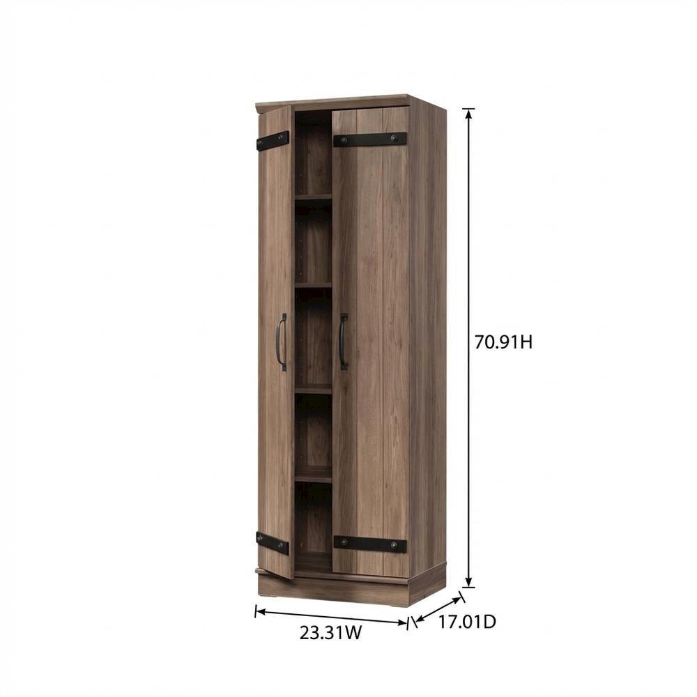 Storage Cabinet With Salt Oak Finish And Spacious Interior For Home Or Office. Picture 7