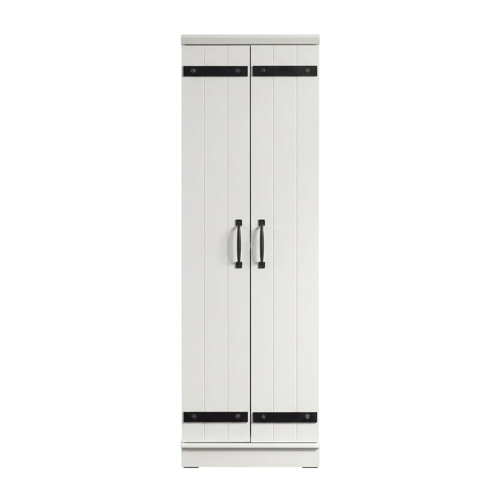 White Storage Cabinet With Soft Finish For Versatile Organization. Picture 4