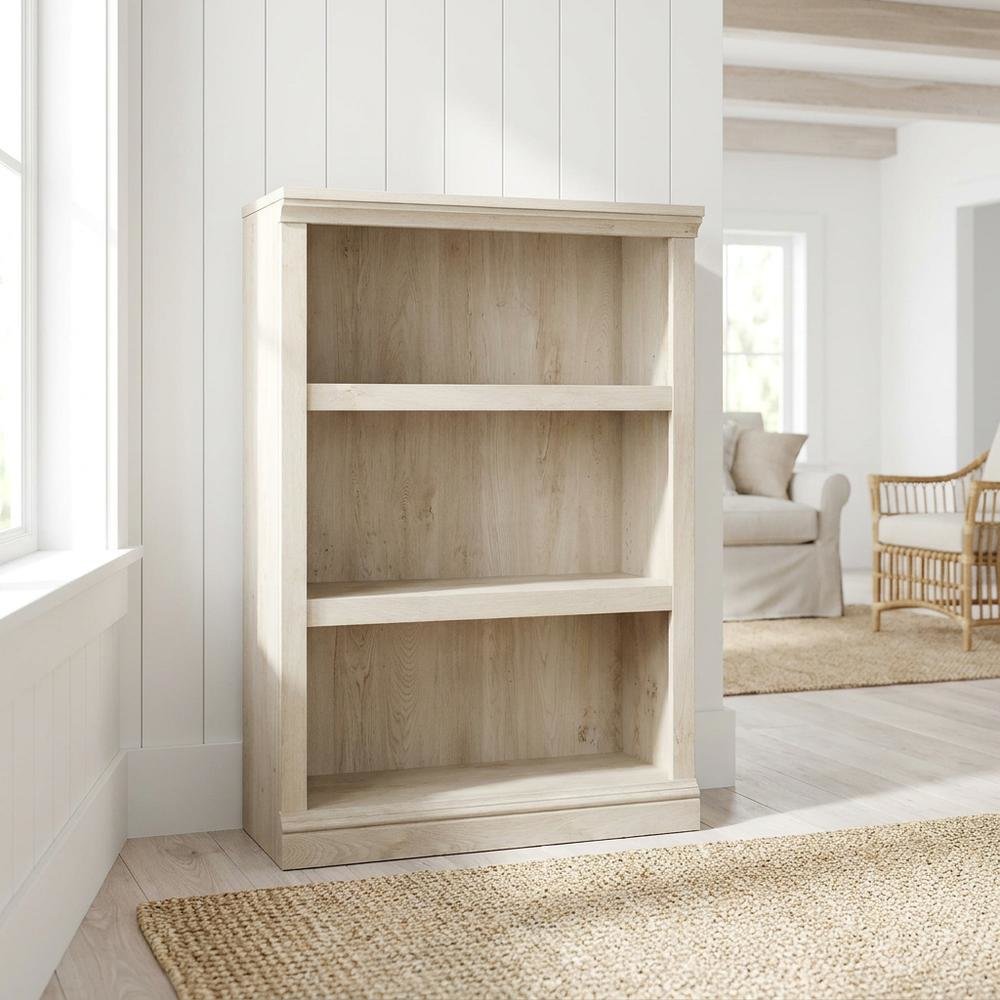 Chalked Chestnut Storage Bookcase with Versatile Shelving for Home Use. Picture 4