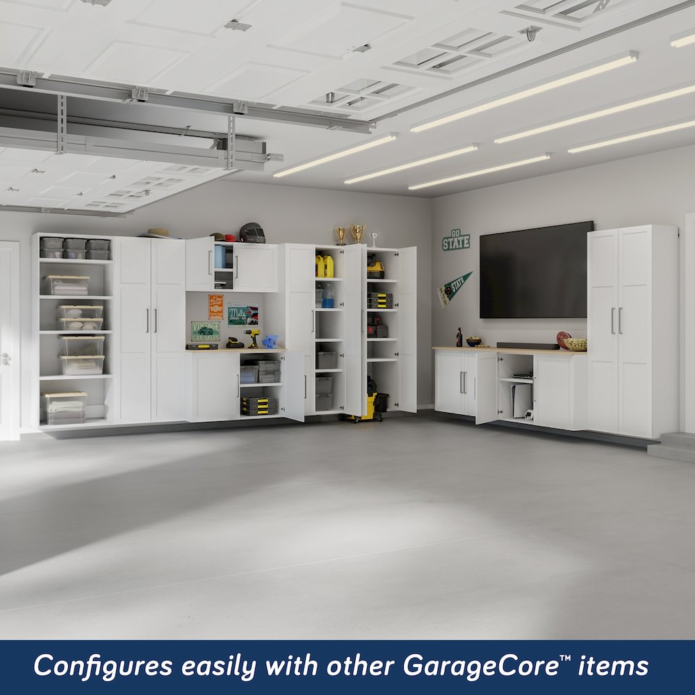 GarageCore Base Cabinet MDF Top, Brown Finish. Picture 9