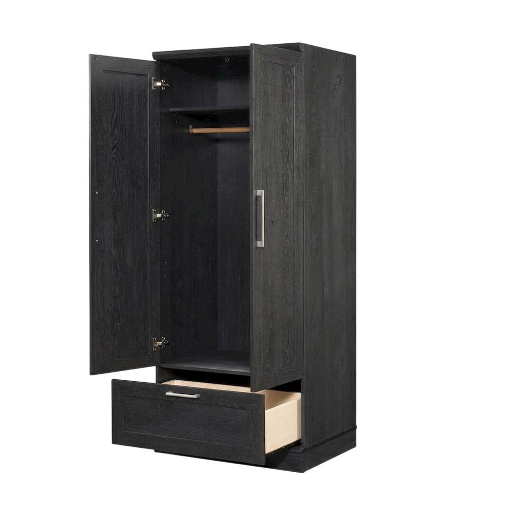 Raven Oak Storage Armoire With Contemporary Style And Spacious Design. Picture 1