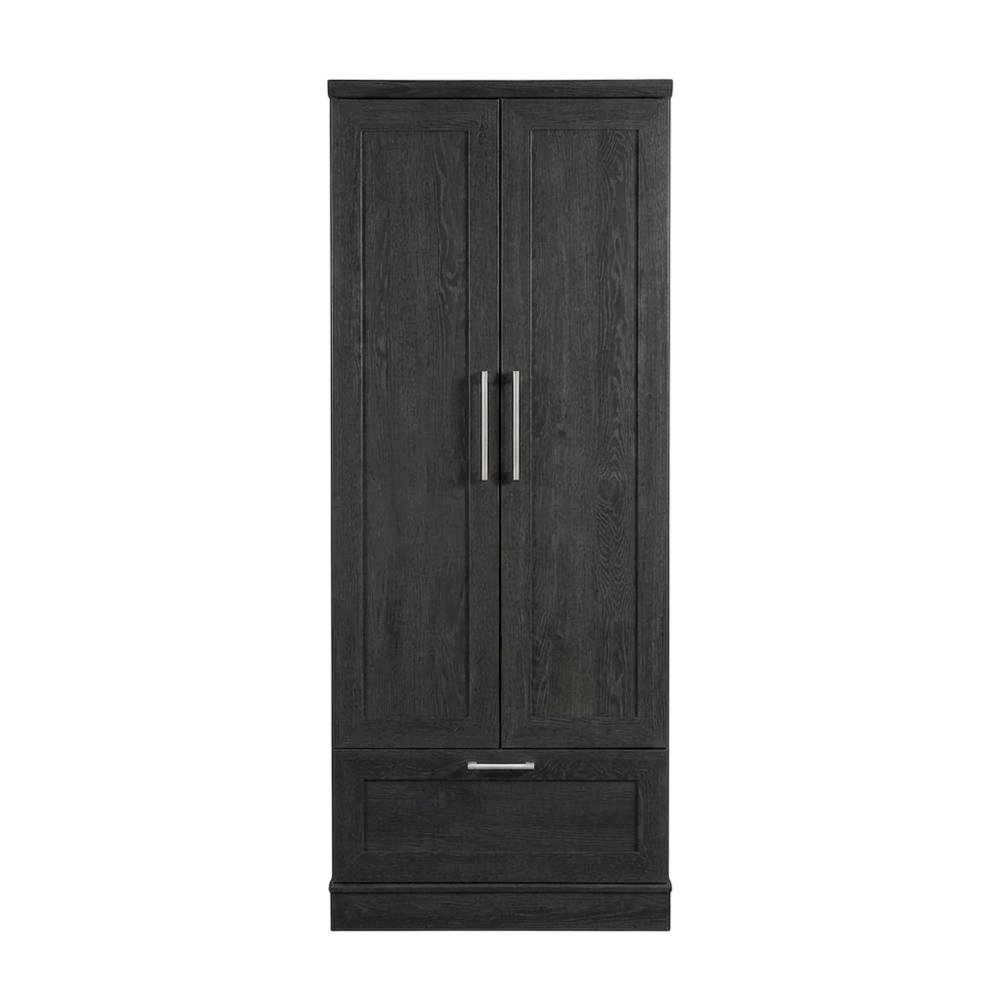Raven Oak Storage Armoire With Contemporary Style And Spacious Design. Picture 4