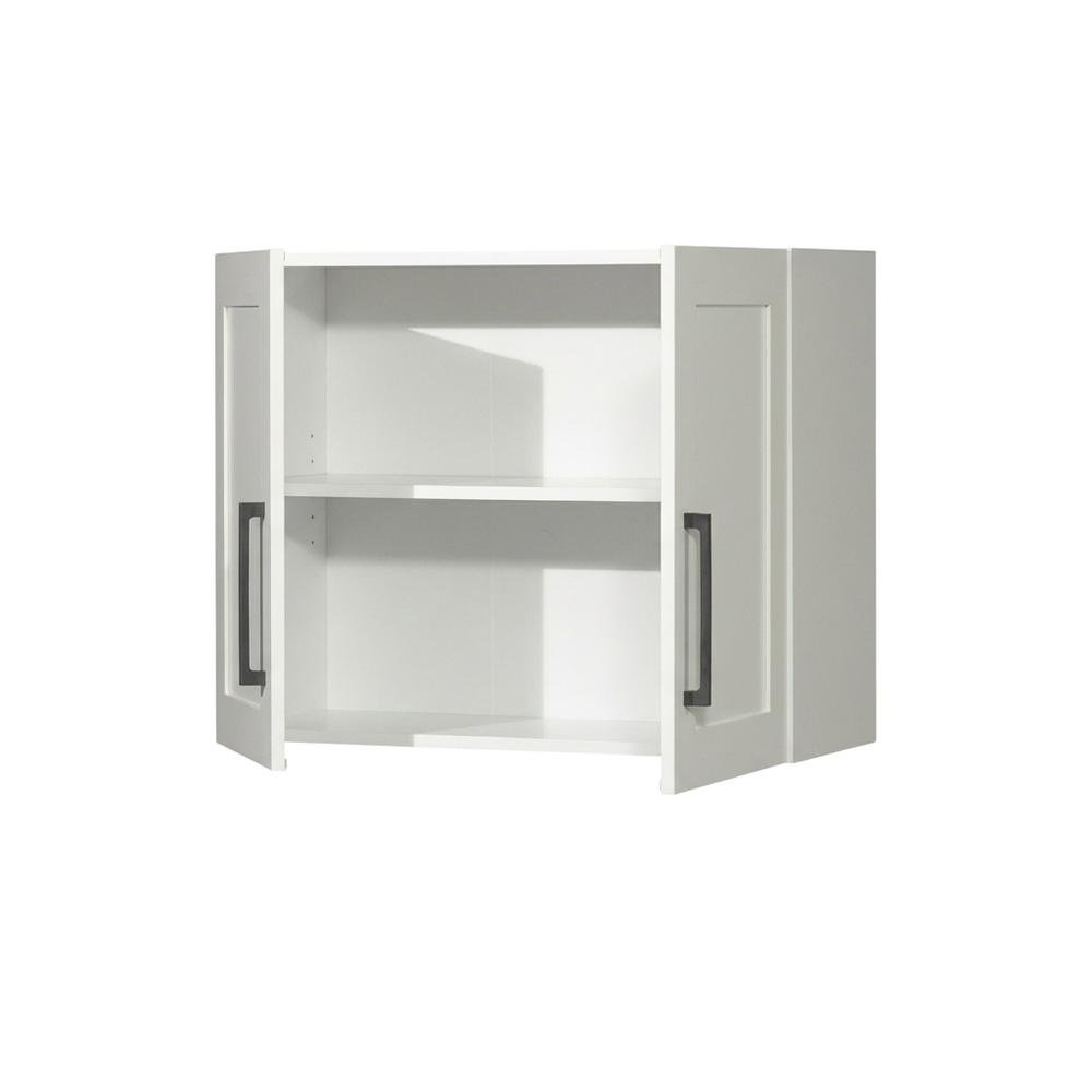White Storage Cabinet With Soft Finish And Coastal Chic Style. Picture 1